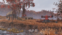 Power armor spawn; adjacent to tent