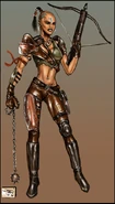 Tribal Female B.jpg (620 KB) Female tribal concept art from Fallout Tactics