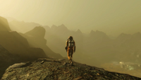 Das leuchtende Meer im Fallout 4 Launch Trailer. Am Rande des Bildschirms sieht man den Krater des Atoms.