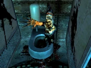 Пошкоджений гном в туалеті мобільного бази Анклаву bs