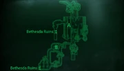Die Ingame-Karte der Bethesda Underworks Metro Station (mit englischer Beschriftung!)