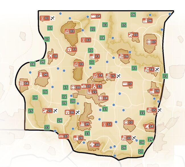 FO4 North Central Commonwealth Guide map