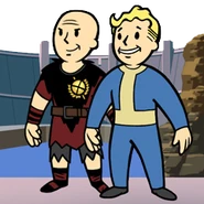 Render Unto Caesar.png (76 KB) Caesar und Vault Boy im Bild für die Trophäe/das Achievement für Gebt Caesar, was des Caesars ist