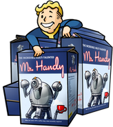 Five purchasable Mr. Handy boxes icon ($3.99)