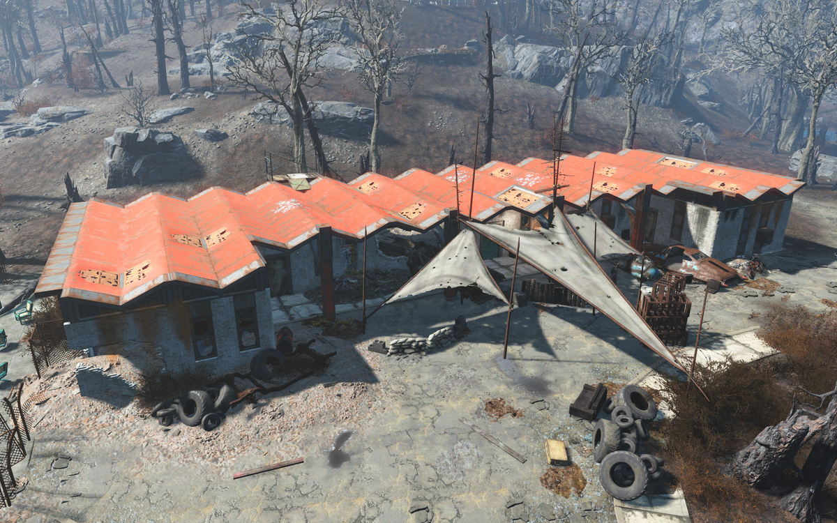 Fallout 4 сосны у дороги фото 21