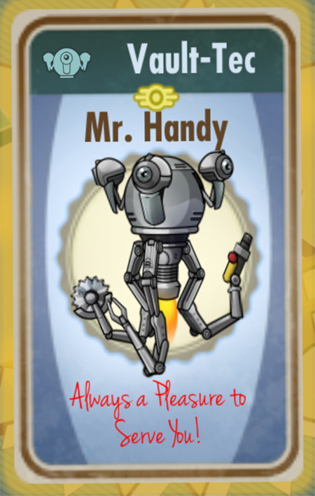 how to use mr handy in fallout shelter