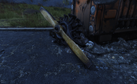 Propellor on the ground