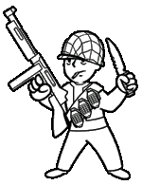 .45 Auto submachine gun in the perk image for Grunt
