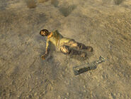 Resident dead wasteland with a laser rifle