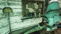 Potential Vault-Tec bobblehead location inside Resin's shop