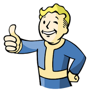 Der Vault Boy als Werbefigur in Fallout 3