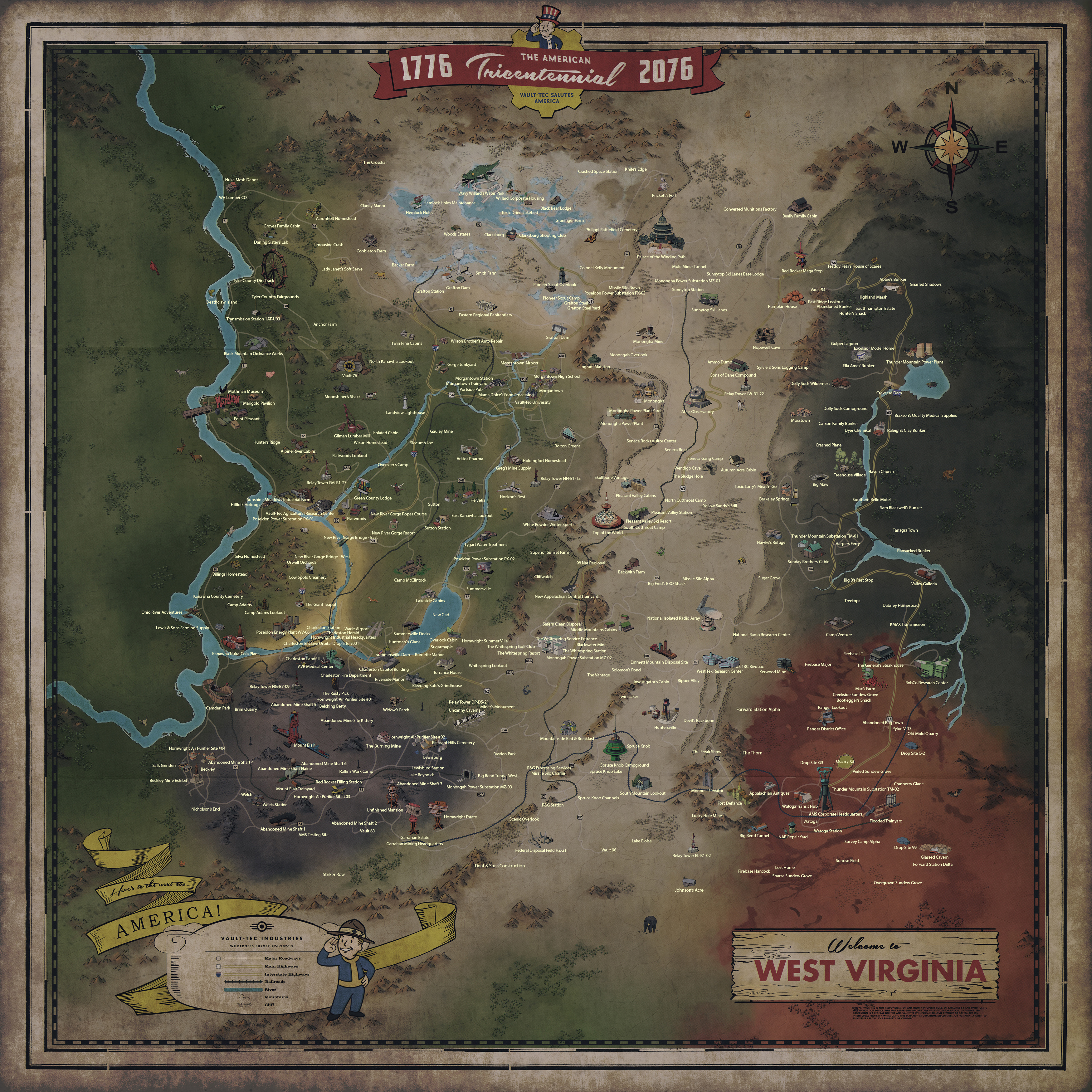 Fallout 2 World Map in the Style of the Fallout: New Vegas World Map : r/fnv