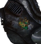 The model name for this decal associates it with Megaton. The only Protectron in Megaton is Deputy Weld, who is completely generic.