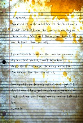 Letter to Calvin requested