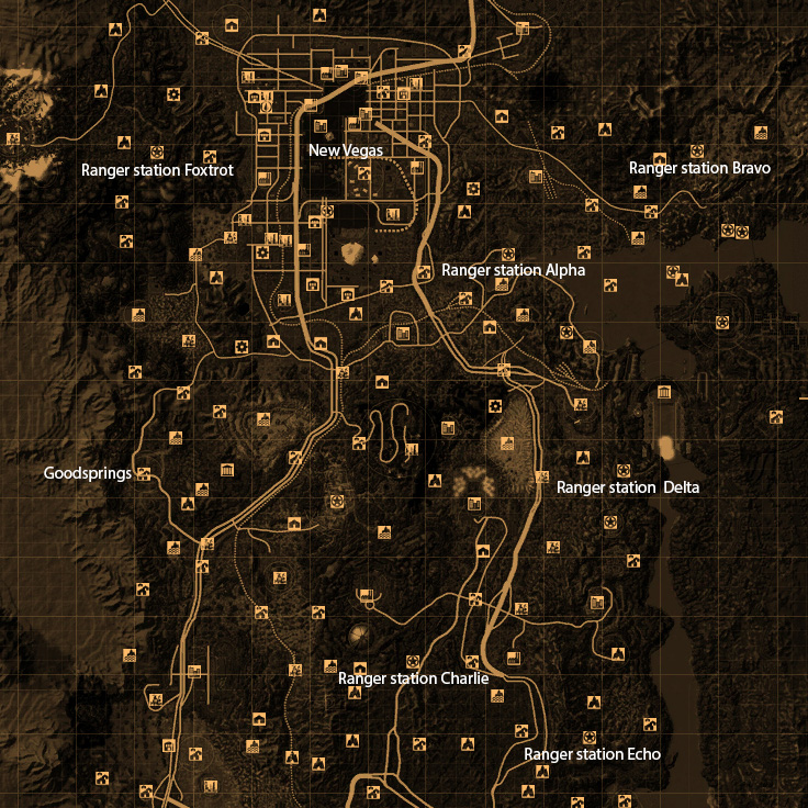 Fallout new vegas all locations map