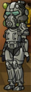 Female wearing T-60 power armor