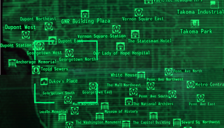 DCTA Metro map, Fallout Wiki