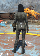 BOS uniform (olive), back view (female) with Pip-Boy