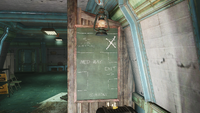 Chalkboard map of the interior