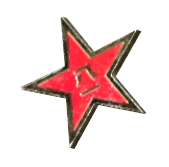 On Red Star pin