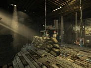 Interior de la casucha de Charlatán