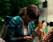 Lucy MacLean with a deer