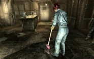 Moira Brown sweeping