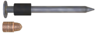 Nail projectile compared to .22LR bullet