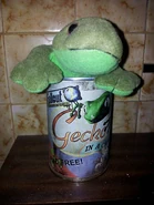 Plush gecko unharmed