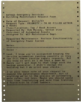 Maintenance request form