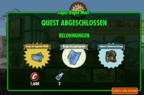 Deutsche Ansicht einer Belohnung bei Abschluss