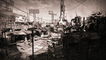 Mercado de Diamond City em um slide final