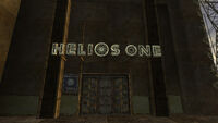 HELIOS ONE entrance sign