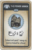 Power armor card from Fallout Shelter: The Board Game