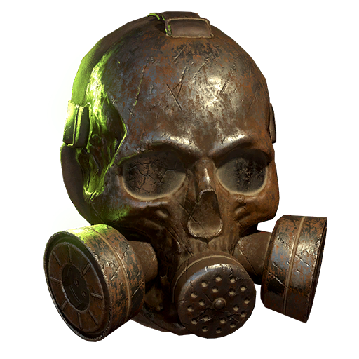 skull gas mask cartoon