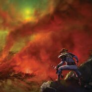 El Trotamundos Solitario en las ruinas de Megatón, arte conceptual por Joe Sanabria