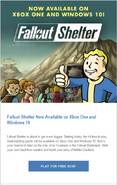 Анонсирование Fallout Shelter для Xbox One и Windows 10 в почтовой рассылке