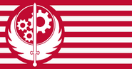 A design believed to be the first Brotherhood flag, flown over Lost Hills.[1]