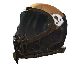 Brown flight helmet