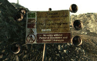 Outside's sign of Vault 87