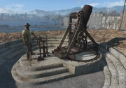 A Minutemen artillery piece at the Castle