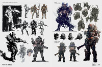 Art of Fo4 raider armor concept art