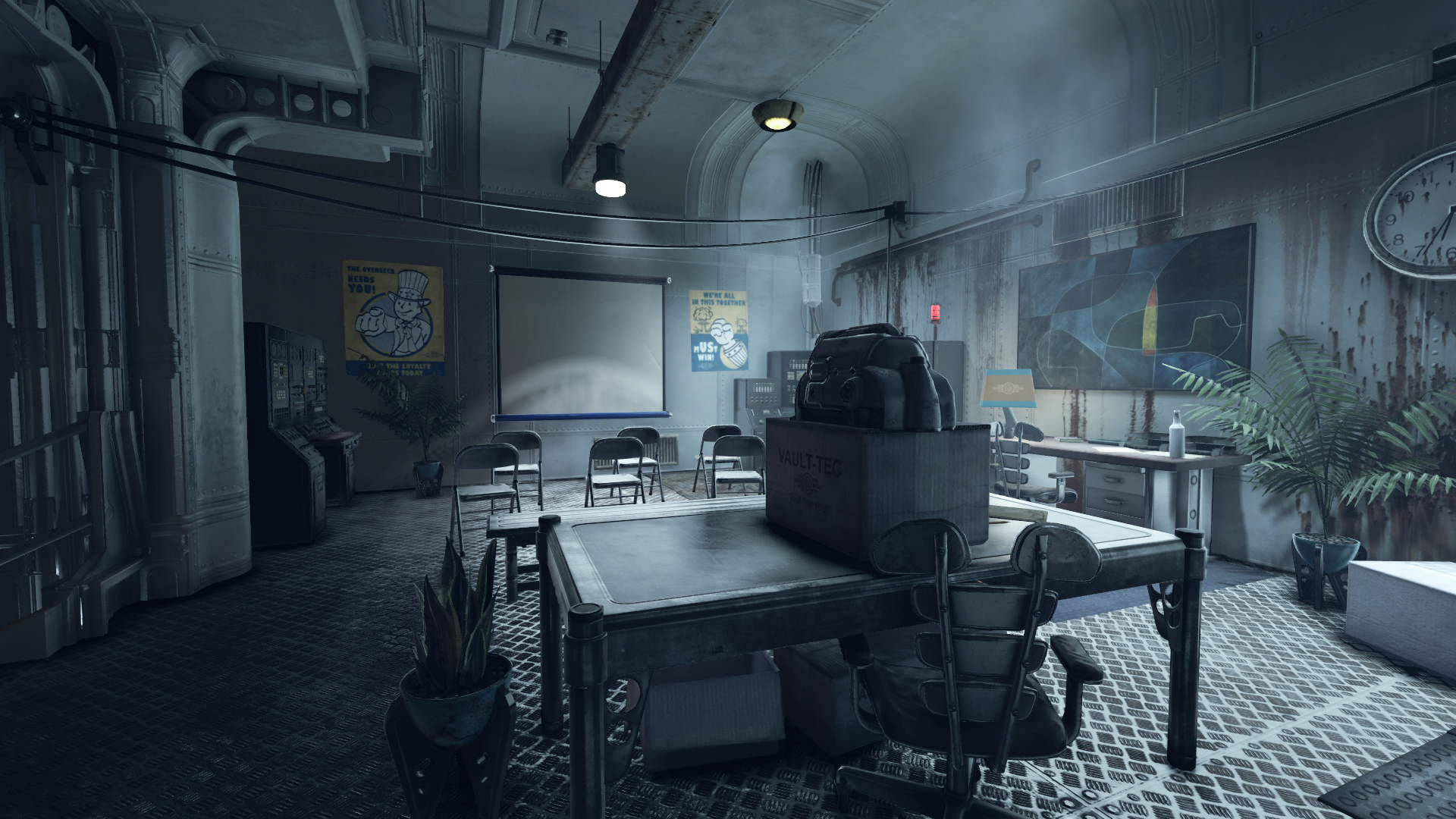 fallout 4 vault tec dlc move person out overseer desk