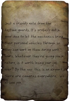 Guard note