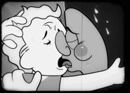 Vault Boy and Bottle kissing