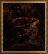 DanteandVirgilinHell.png (647 KB) Worn painting as it appears in the office