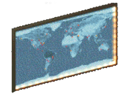 Карта мира в кабинете Дика Ричардсона на нефтяной вышке (с маркерами неизвестных объектов)
