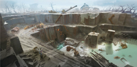 Concept art and overview of the quarry