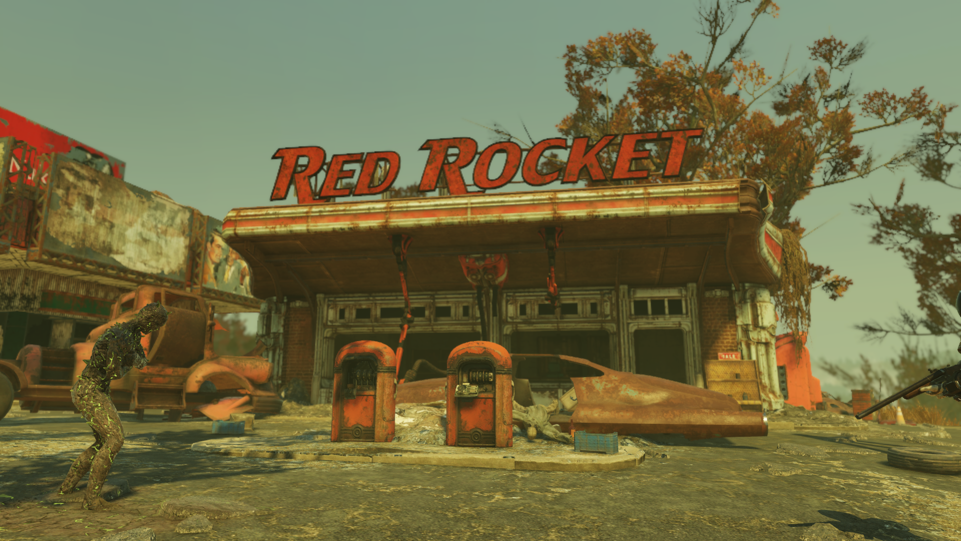 Fallout 4 red rocket gas station in the middle of the glowing sea фото 73