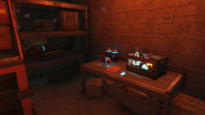 Vault storage room containing the Nuka-nuke launcher, three Nuka-nukes, the Nuka-Cola formula, Nuka-nuke schematics and Bradberton's safe key